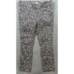 Anthropologie‎ Black & White Printed Pants Size 12 Cropped
